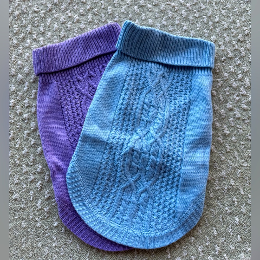 Set of TWO pet sweaters! Only used once!